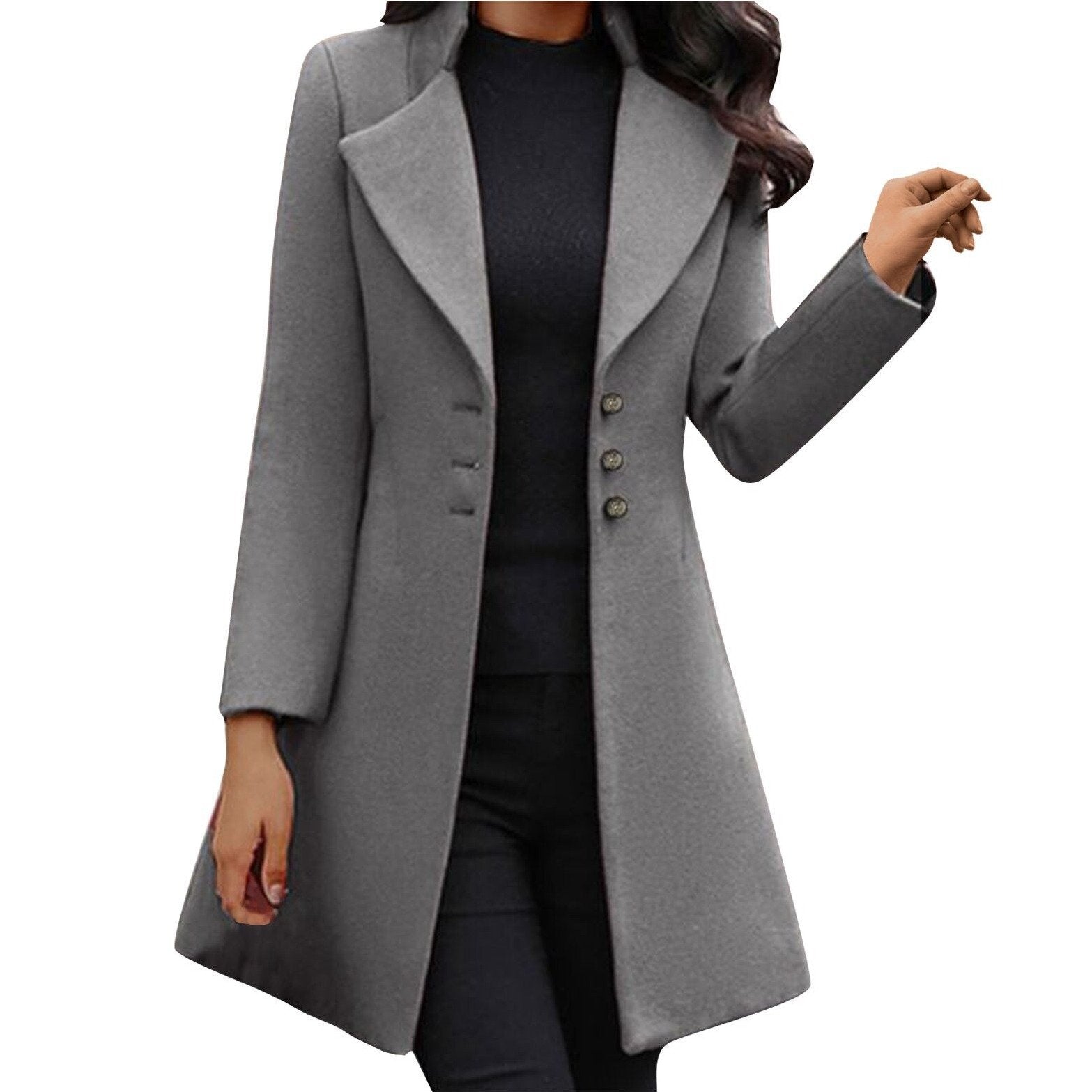 Jessie™|Stijlvolle wollen mantel