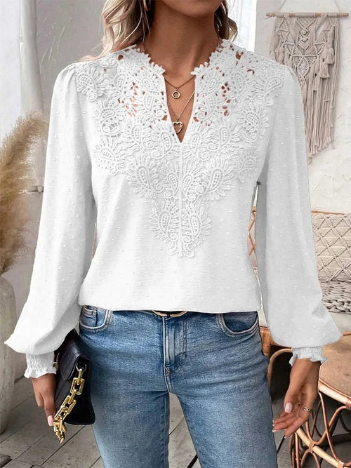 Klaudia- Elegante blouse met V-hals
