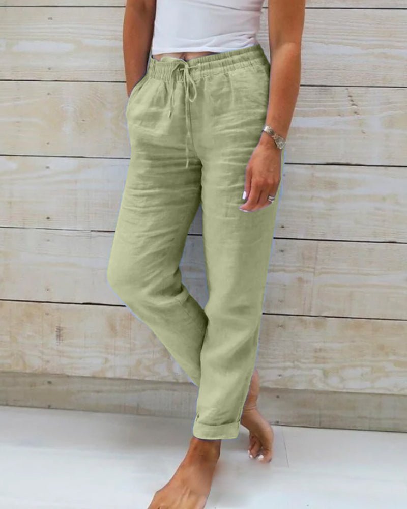 Leana™|Zomerse Linnen Broek