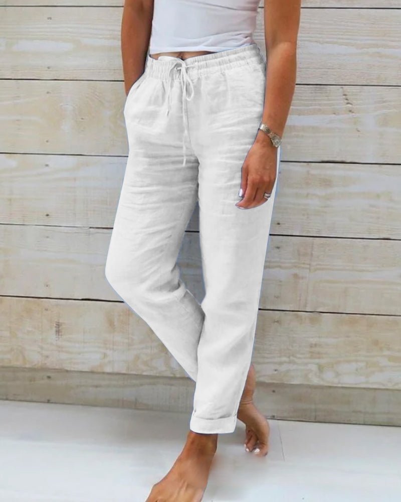 Leana™|Zomerse Linnen Broek