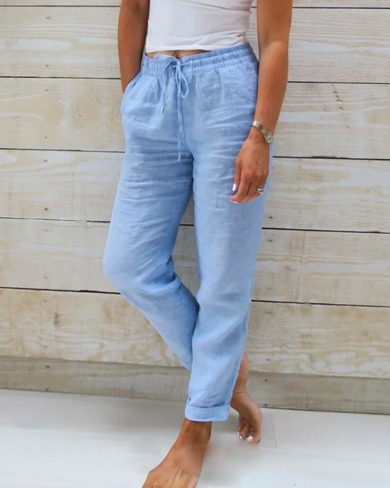 Leana™|Zomerse Linnen Broek