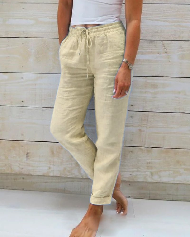 Leana™|Zomerse Linnen Broek