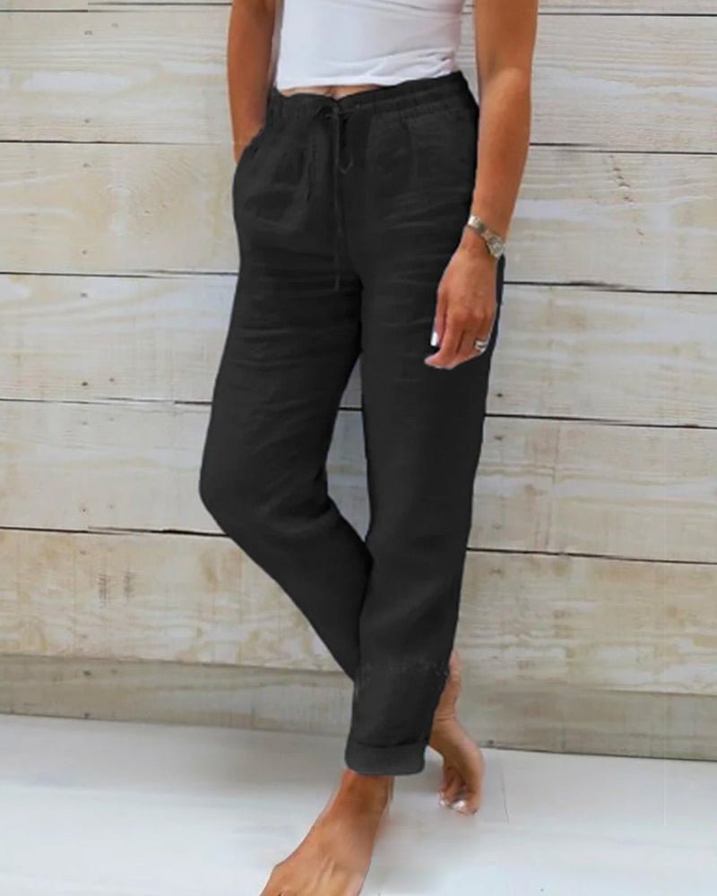 Leana™|Zomerse Linnen Broek