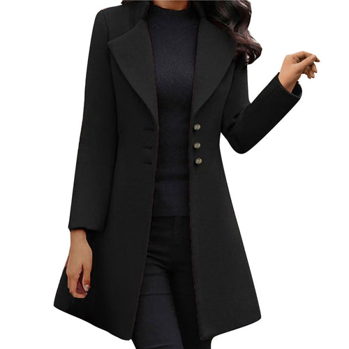 Jessie™|Stijlvolle wollen mantel