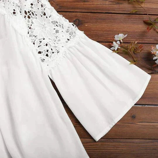 Miranda™|chique Bloemen Kant Blouse